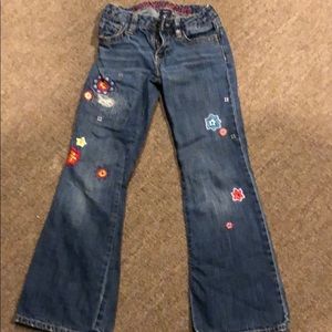 Girls Gap Denim Embroidered Jeans Size 7